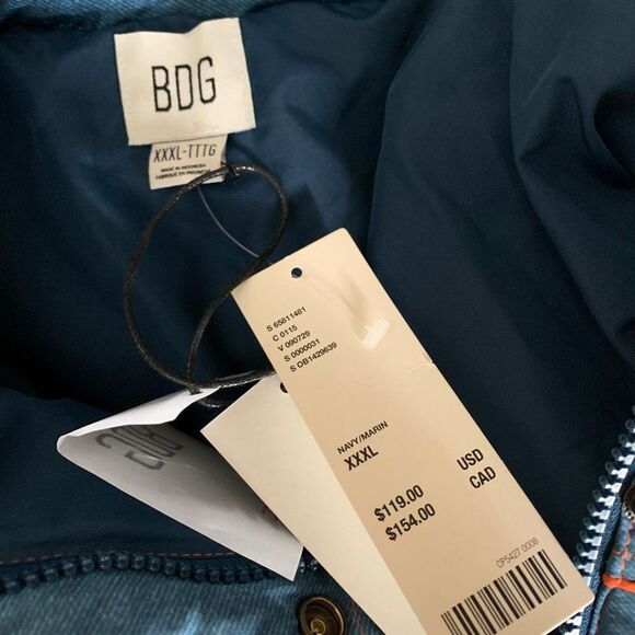 BDG vintage style puffer jacket sz xxl 2xl womens - Picture 5 of 8